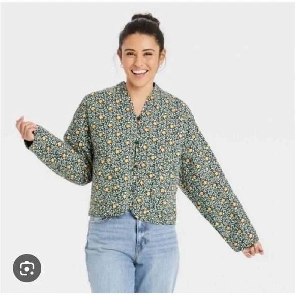 Universal Thread Quilted Floral Women's Jacket - XXL - Picture 4 of 10